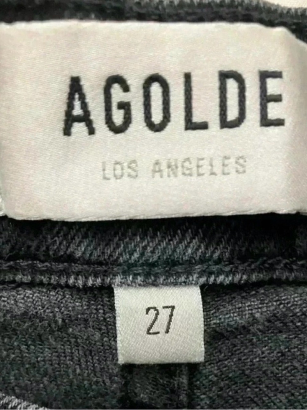 Agolde Jeans Nico Slim Fit Black Distressed High Rise Jeans - Picture 7 of 7